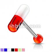 Acrylic 2-Color Pill Barbell