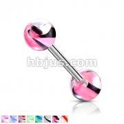 Screw Marble Acrylic Balls 316L Surgical Stainless Steel Barbell