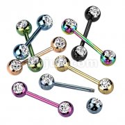 Double CZ Ion Plated 316L Stainless Steel Nipple Bar 