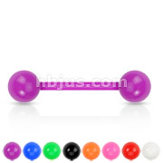 Solid Color UV Reactive Acrylic Balls Flexible Barbells