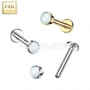 4pcs Synthetic Opal Gem L-Bend Shaped Nose Rings Wholesale Body Jewelry 