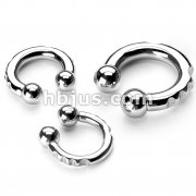 Carved Circular 316L Surgical Stainless Steel 