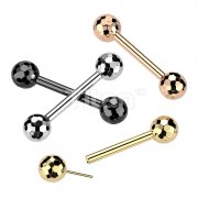 Implant Grade Titanium Threadless Push In Barbell With Multi-Faceted Balls