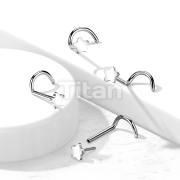Implant Grade Titanium Threadless Push in Nose Screw Rings with StarTop