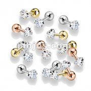 316L Surgical Steel Nose Bone Stud Ring with Gold Sandbast Finish Heart Top