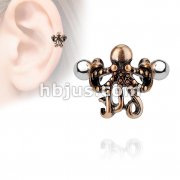 Octopus Ear Cartilage/Helix Cuff 316L Surgical Steel Barbells
