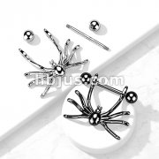 Hanging Spider 316L Surgical Steel Nipple Shield Ring