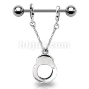 Handcuff Dangle Nipple Shield w/ Bar 