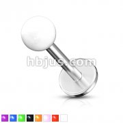 Solid Color Acrylic Balls 316L Surgical Stainless Steel Monroe/Labret