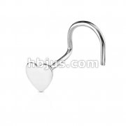 Heart 3mm with 20GA .925 Sterling Silver Nose Screw 