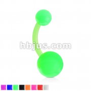 Solid Color Acrylic Ball Bioflex Belly Button Navel Rings