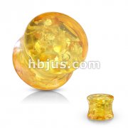 Synthetic Amber Solid Saddle Plugs