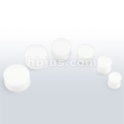 Large White Acrylic Solid Color  Saddle Plugs 60pc Pack (10pc x 6 sizes, 1/2