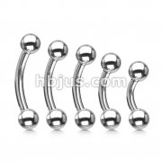 Ball 316L Surgical Steel Curved Barbell 150pcs Pack