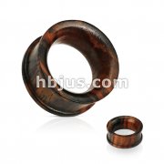 Concave Double Flat Flared Tunnel Organic Sono Wood Plug