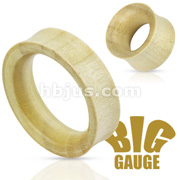 Organic Natural White Crocodile Wood Saddle Fit Hollow Tunnel Plug up to 2