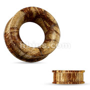 Concave Hollow Organic Root Wood Double Flat Flare Tunnel