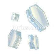 Coffin Double Flare Plugs Opalite Natural Stone