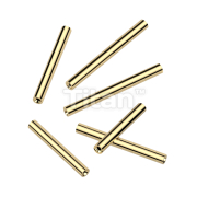 Implant Grade Titanium Threadless Push In Gold PVD Barbell Pin