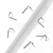 Implant Grade Titanium Threadless Nose Screw Ring Post
