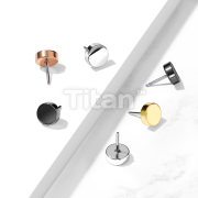 Implant Grade Titanium Threadless Push In Flat Round Tops