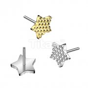 Implant Grade Titanium Threadless Push In Diamond Shape Cut Star Top