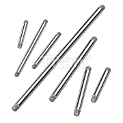 10pc Pack of Implant Grade Titanium Externally Threaded Barbell Pins