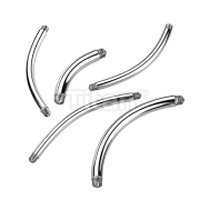 10pc Pack of Implant Grade Titanium Externally Threaded Curved Barbell Pins
