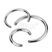 10pc Pack of Implant Grade Titanium Externally Threaded Horseshoe, Circular Barbell Pins