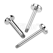 10pc Pack of Implant Grade Titanium Externally Threaded 4mm Base Labret Pins