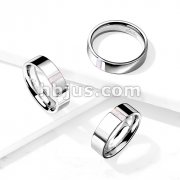 Rectangular Opal Stripe Seton Stainless Steel Ring