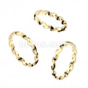 Gold Eternity Leaf Stainless Steel Ring