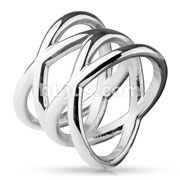 Double X Stainless Steel Rings