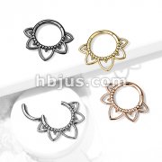 High Quality Precision All 316L Surgical Steel Hinged Segment Hoop Rings /Filigree