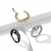 High Quality Precision All 316L Surgical Steel Snake Hinged Segment Hoop Ring