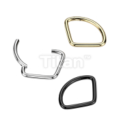 Implant Grade Titanium Hinged Segment Hoop Ring With Wide Chevon