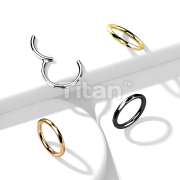 Implant Grade Titanium Hinged Segment Hoop Ring With Faceted Side