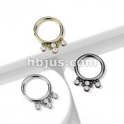 316L Surgical Steel Gold Ion Plated  Braided Annealed & Rounded Ends Cut Ring