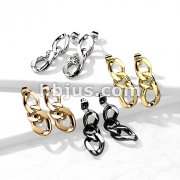 Pair of 316L Chain Link Dangle StudEarrings
