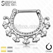 Laced Edge Tribal 316L Surgical Steel Septum Clicker