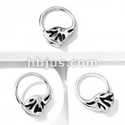 All 316L Surgical Steel AB CZ Paved Elephant Bendable Hoop Rings For Ear Cartilage, Daith, Tragus, Nose Septum and More