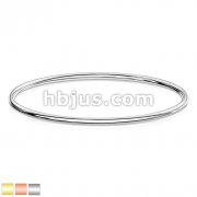 Plain Thick Wire Bangle Stainless Steel Bracelet