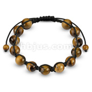 Tiger Eye Stone Round Beads Bracelet  
