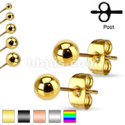 30 Pair of 316L Stainless Steel Hollow Ball End Earrings