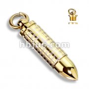 Gold Bullet Stainless Steel Pendant