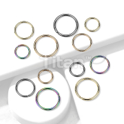 PVD Over Implant Grade Titanium Bendable Hoop  with Rounded Ends