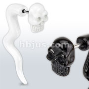 Death Skull Tailed Acrylic Fake Taper