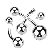 Infinity Dazzle Belly Navel Button Ring Aurora Borealis/Clear 14G