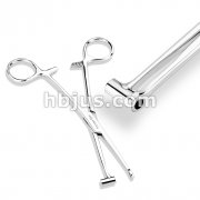 Stainless Steel Bucket End Tragus Type Forceps
