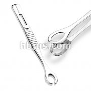 Stainless Steel Slotted Forester Tweezer